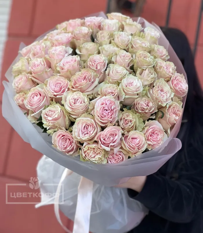 Букет из 51 розы «Пинк Мондиаль»