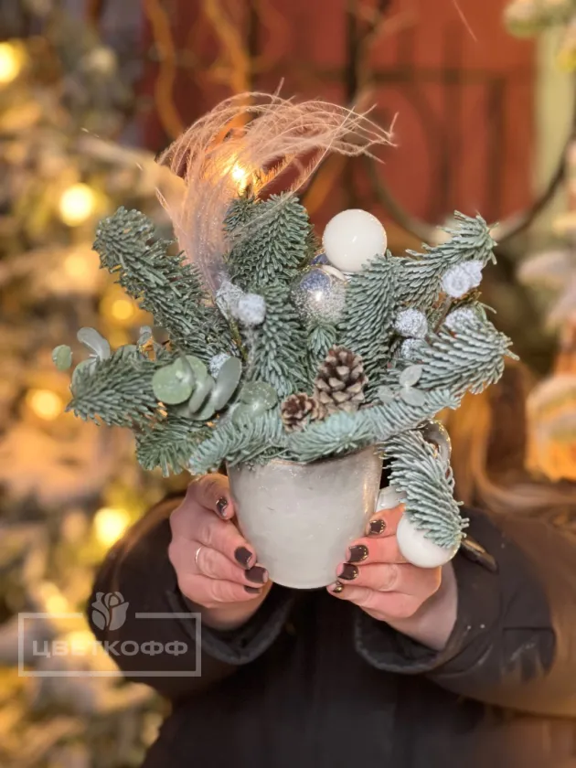 Новогодняя композиция в чашке №2