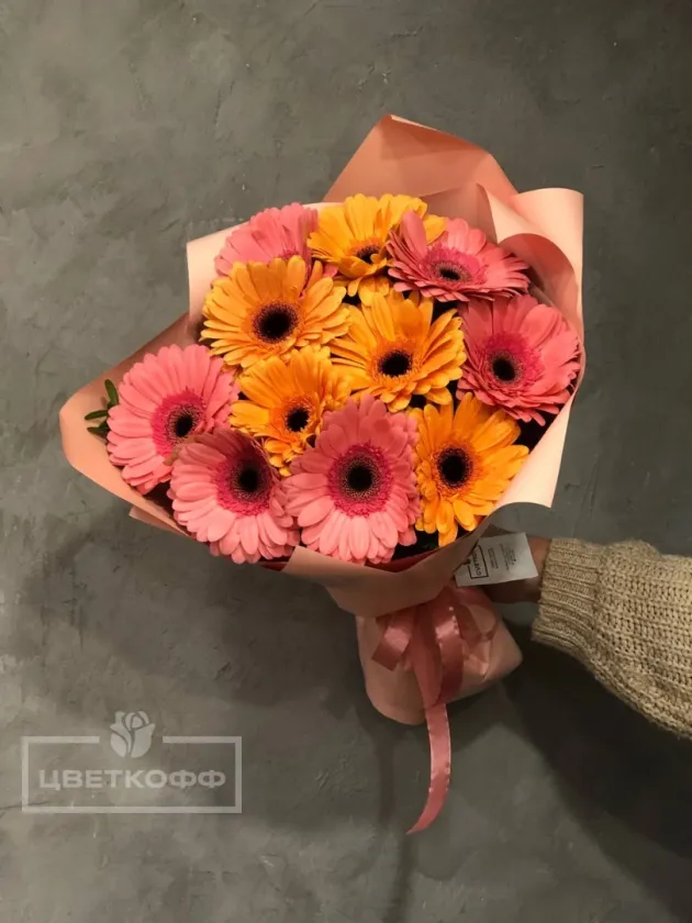 Букет из 11 гербер двух цветов