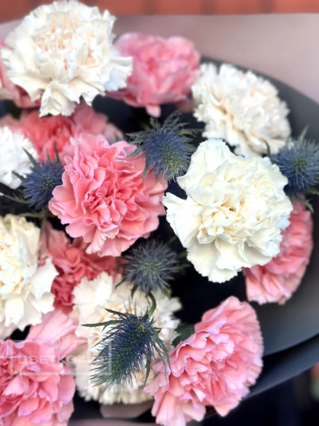 Микс из разноцветных гвоздик