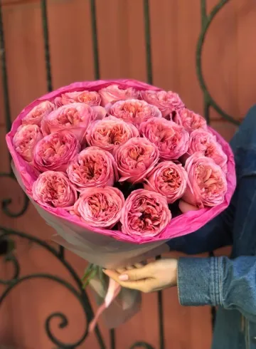 Букет из 19 пионовидных роз &laquo;пинк-экспрешн&raquo; от интернет-магазина цветов в 