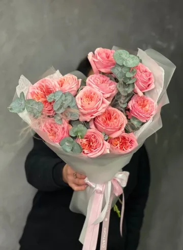 Моно букет из 11 "Пинк экспрешн" от интернет-магазина цветов в 