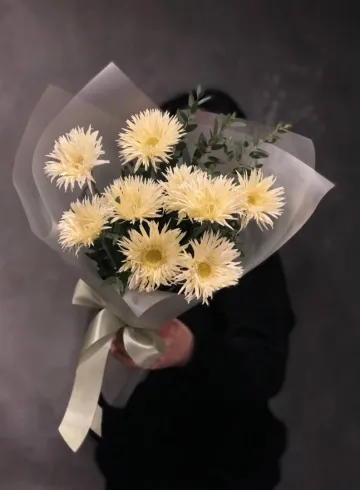 Букет из 9 сортовых гербер от интернет-магазина цветов в 