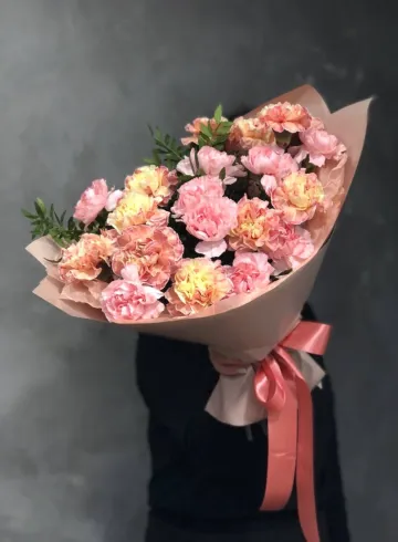 Букет из 17 микс диантусов от интернет-магазина цветов в 