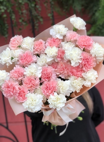 Моно букет из 35 диантусов от интернет-магазина цветов в 