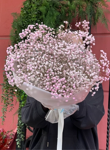 Моно букет из розовой гипсофилы от интернет-магазина цветов в 